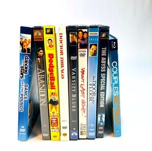 Lot of nine DVDs and Blu-ray
